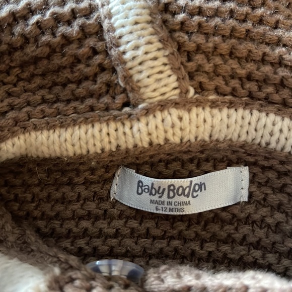 Mini Boden 6-12 MONTHS Deer hooded sweater. Excellent condition. - Picture 10 of 12